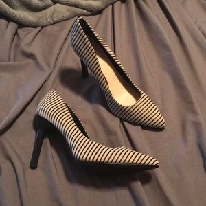 Black and White Stripped Heels